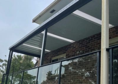 Two Colorbond Flat Pergolas with Skylights, Helensburgh